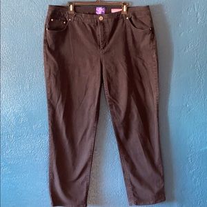 just my size black twill pants